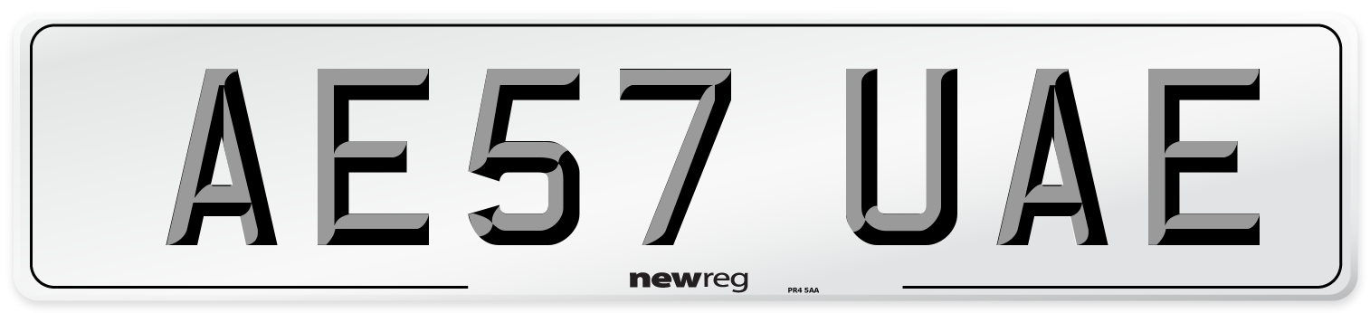 AE57 UAE Number Plate from New Reg